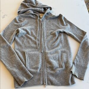 J. Crew 100% Cashmere Full Zip Hooded Sweater
